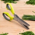 Foarfeca de bucatarie cu lame multiple 5-in-1 InnovaGoods, 21 cm, inox/plastic/cauciuc