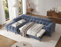 Coltar extensibil dreapta 3 locuri ELTAP, LT-40AU, Felro, 285x181x93 cm, lemn/poliester, albastru