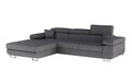 Coltar extensibil stanga 4 locuri ELTAP, Armd-60, Armando, 289x203x85 cm, lemn/poliester, gri