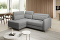 Coltar extensibil stanga 3 locuri ELTAP, LT-04RAQ, Barea, 208x160x100 cm, lemn/poliester, gri deschis