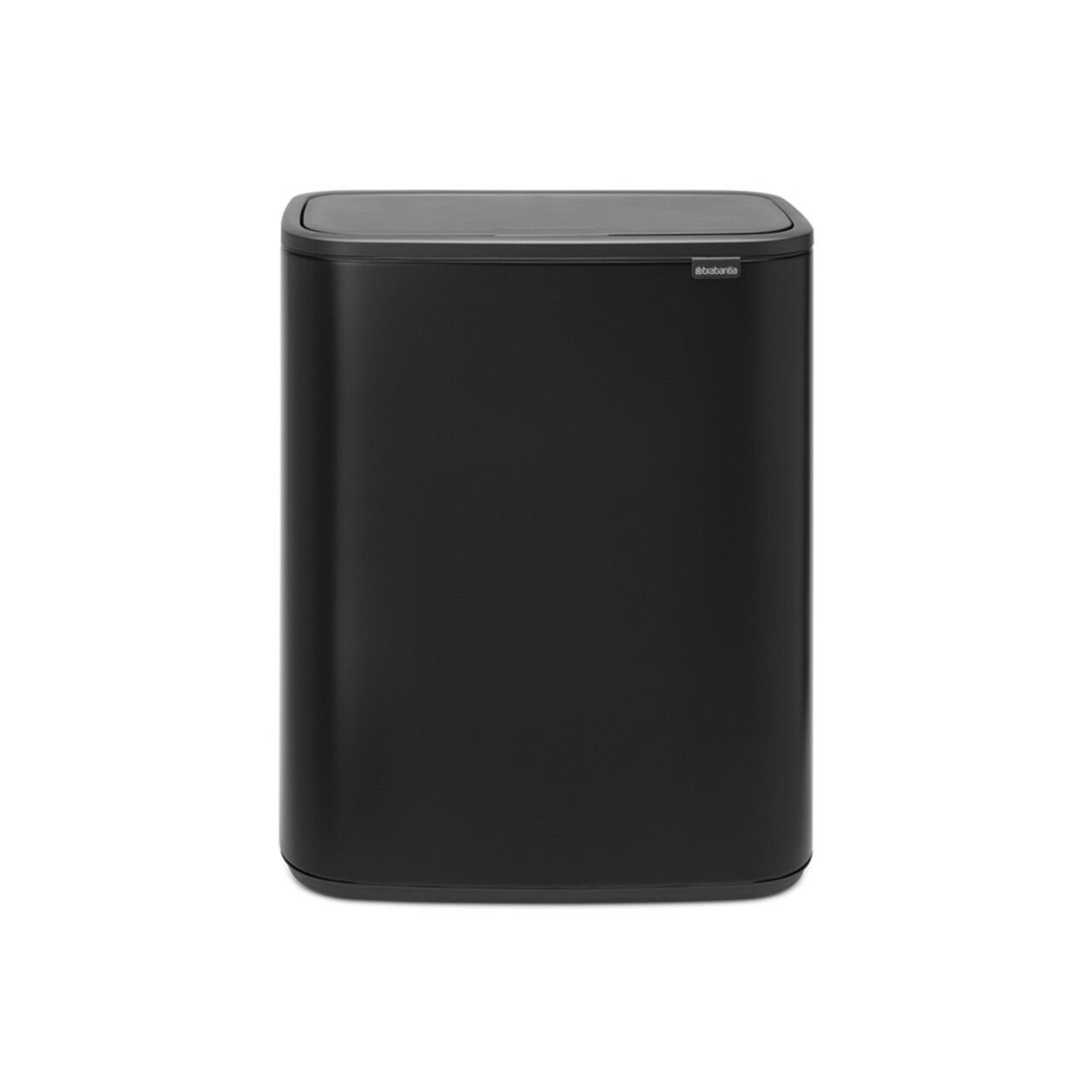 Cos de gunoi cu soft touch, Brabantia, Bo Touch Matt, 60 L, 31.2x54.5x65.6 cm, otel, negru mat