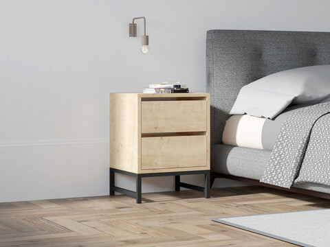 Noptiera, Puqa Design, Nehir, 40x55x40cm, PAL, Safir / Negru 40x55x40cm imagine 2022
