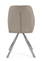 Scaun Maxwell, Bizzotto, 44 x 62 x 88 cm, otel/piele ecologica, grej