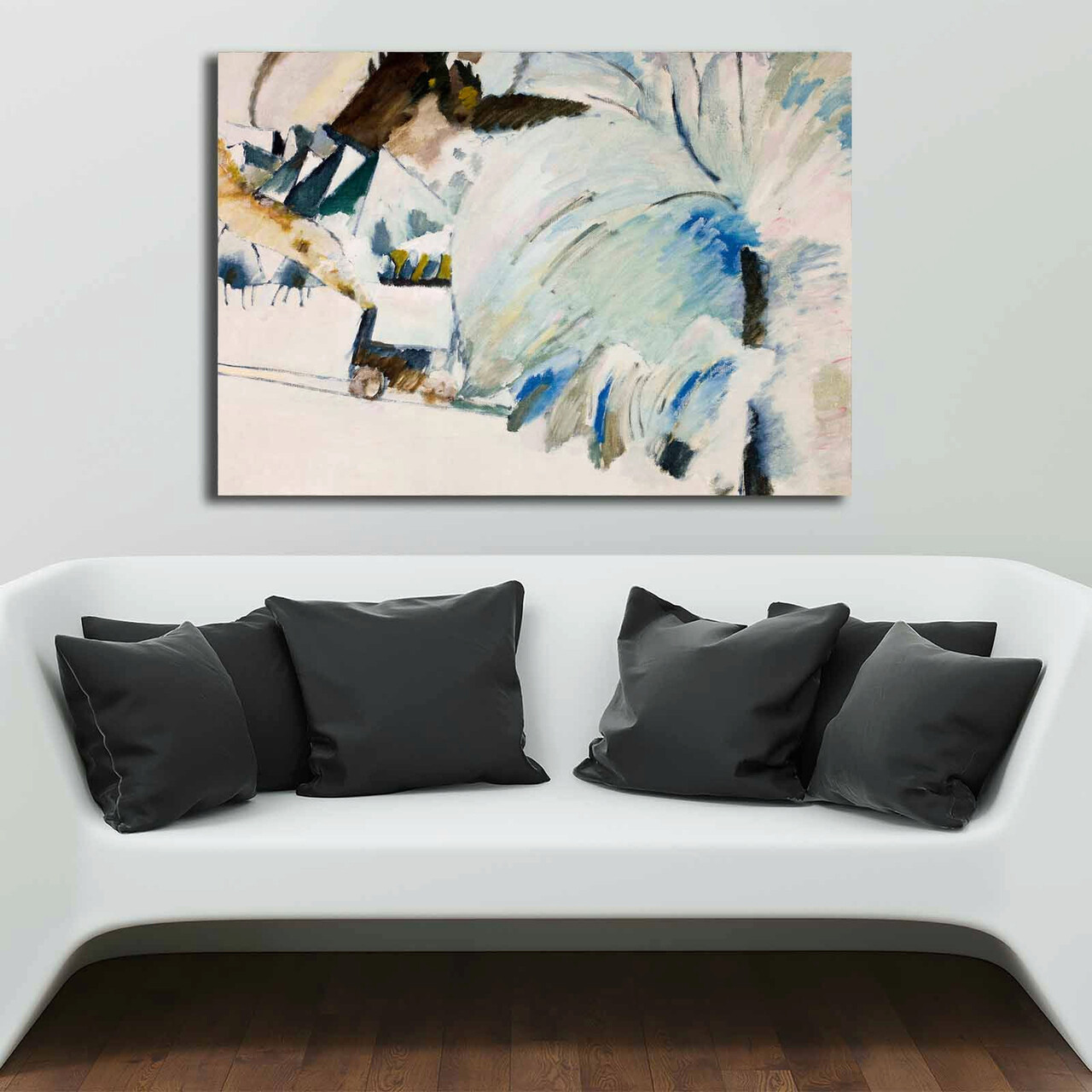 Tablou decorativ, 70100KANDINSKY021, Canvas, Lemn, Multicolor