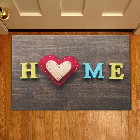 Covoras de intrare Love Home, Casberg, 38×58 cm, poliester, multicolor Casberg