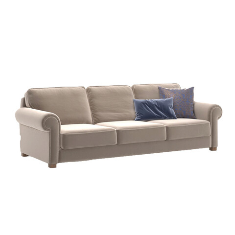 Canapea cu 4 locuri, ndesign, 291nds1508, lemn, bej