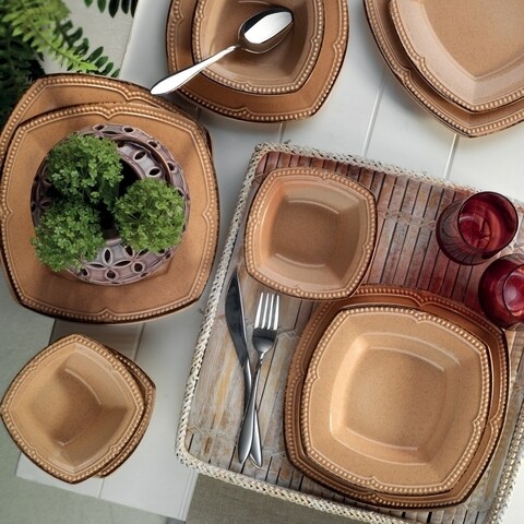 Serviciu de masa, 24 piese, kutahya porselen, dot24y2730p04, portelan, roz