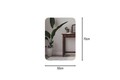 Oglinda decorativa, Siam, Polla, 50x70x2.2 cm, Alb