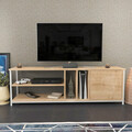 Comoda TV, Retricy, Oneida, 140x35.3x50.8 cm, PAL, Stejar alb