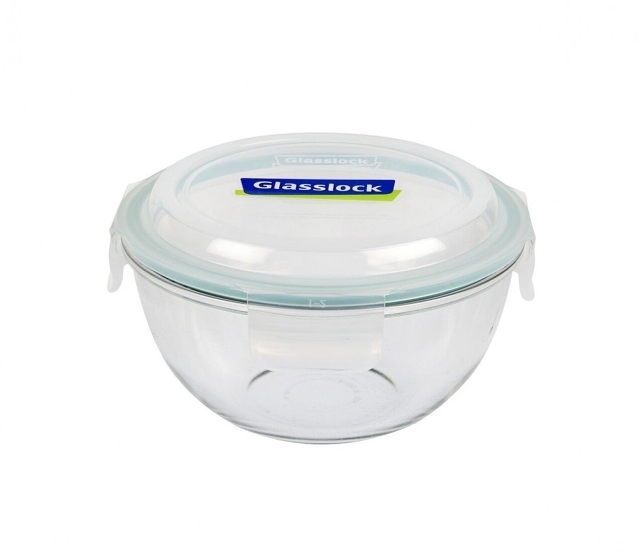 Caserola Rotunda Cu Capac Glasslock, Sticla Temperata, 2000 Ml