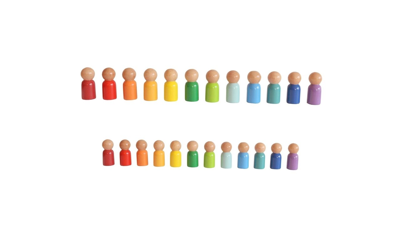 Jucarie pentru landou/carucior, Hanah Home, Waldorf, 6x3 cm, Multicolor - view 2