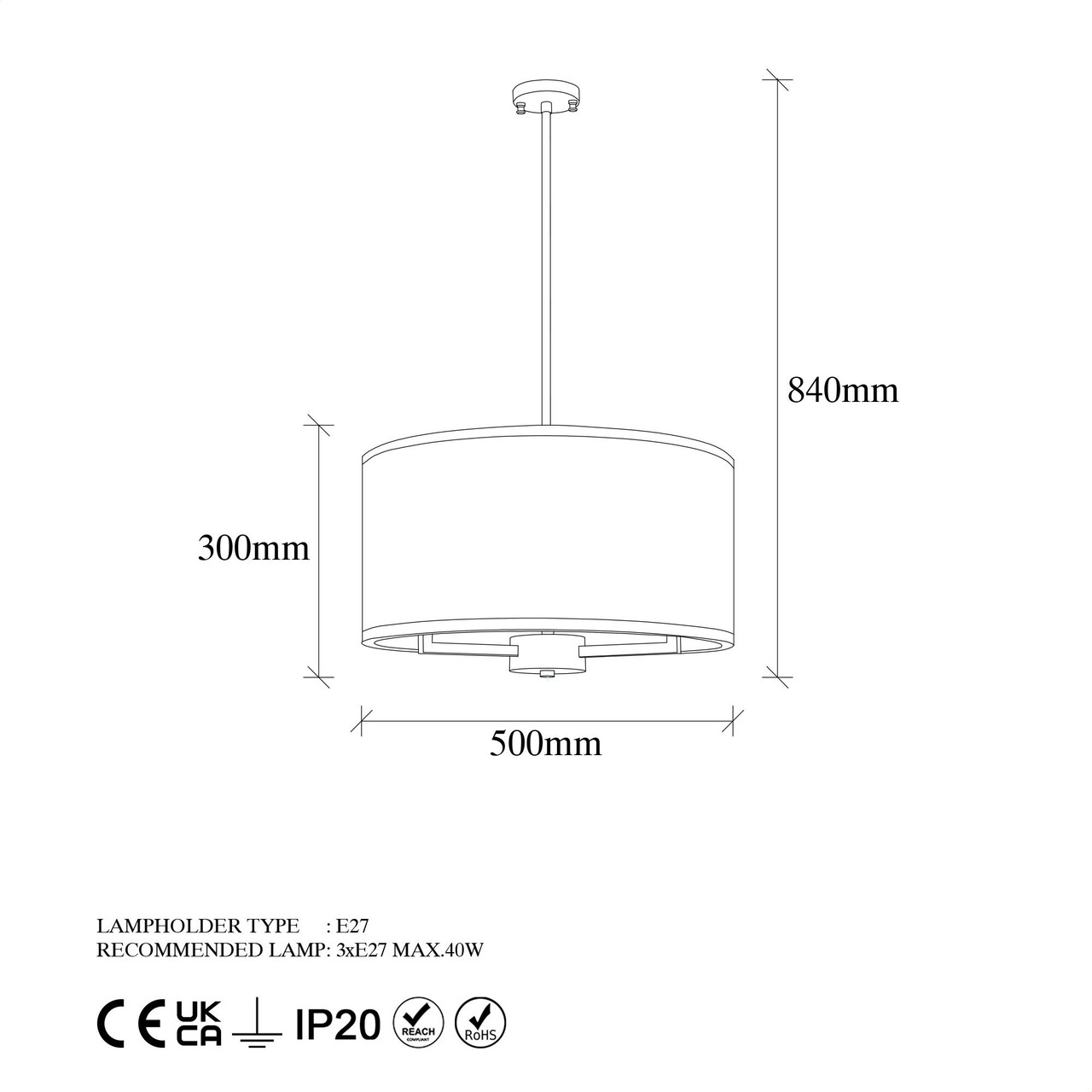 Lustra, Fulgor, 942FLG1642, Metal, Alb/Negru