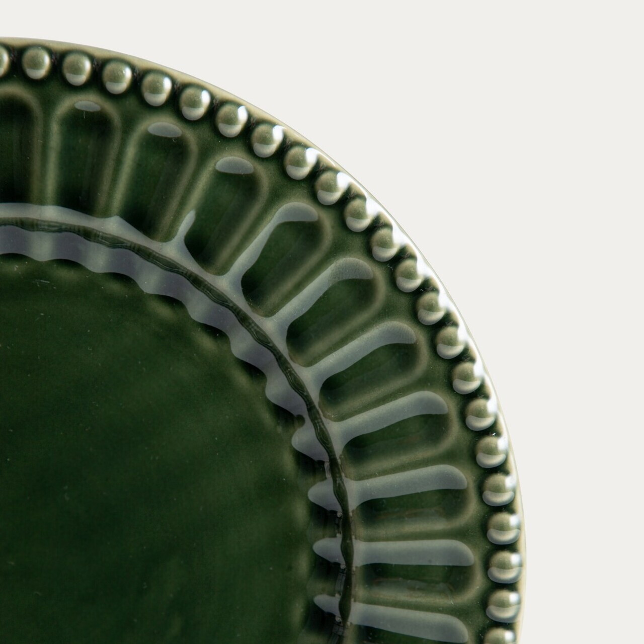Set 4 farfurii pentru desert Kobbi, Homla, 21.5 cm, ceramica, verde — imaginea 7