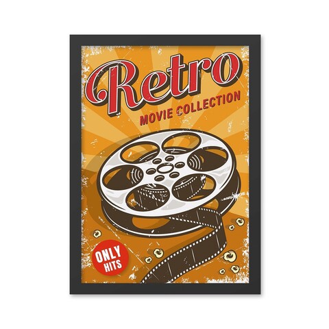Tablou decorativ, Retro Movie Collection (40 x 55), MDF , Polistiren, Multicolor