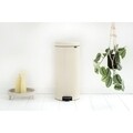 Cos de gunoi cu pedala, Brabantia, Icon Almond, 30 L, inox, crem