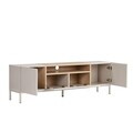 Comoda TV, Nordure, Rivoli, 160x50x35 cm, PAL, Gresie / Stejar Safir
