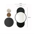 Oglinda decorativa, Neostill, Time, 60x106 cm, MDF , Negru
