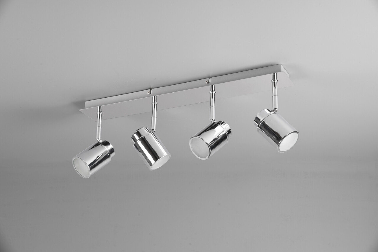 Plafoniera Angelo, TRIO, 52x19.5x9.5 cm, 5W, 4x GU10, metal, argintiu - 1 | YEO