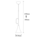Lustra, Opviq, 892OPV1409, Metal, Aur/Negru