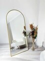 Oglinda Cheval, Hanah Home, Oval 80x180, 80x180x1.5 cm, Auriu