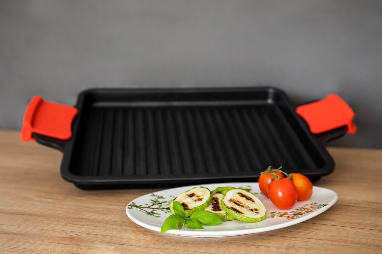 Tava grill, 34 x 22 cm, aluminiu, Noble - Zokura - imagine 11