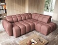 Coltar extensibil dreapta 4 locuri ELTAP, RT-24PAO, Falconn, 258x208x107 cm, lemn/poliester, roz inchis