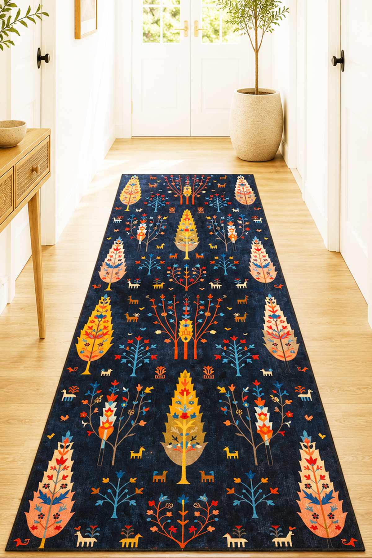 Covor, Rea Dark, 80x200 cm, Multicolor