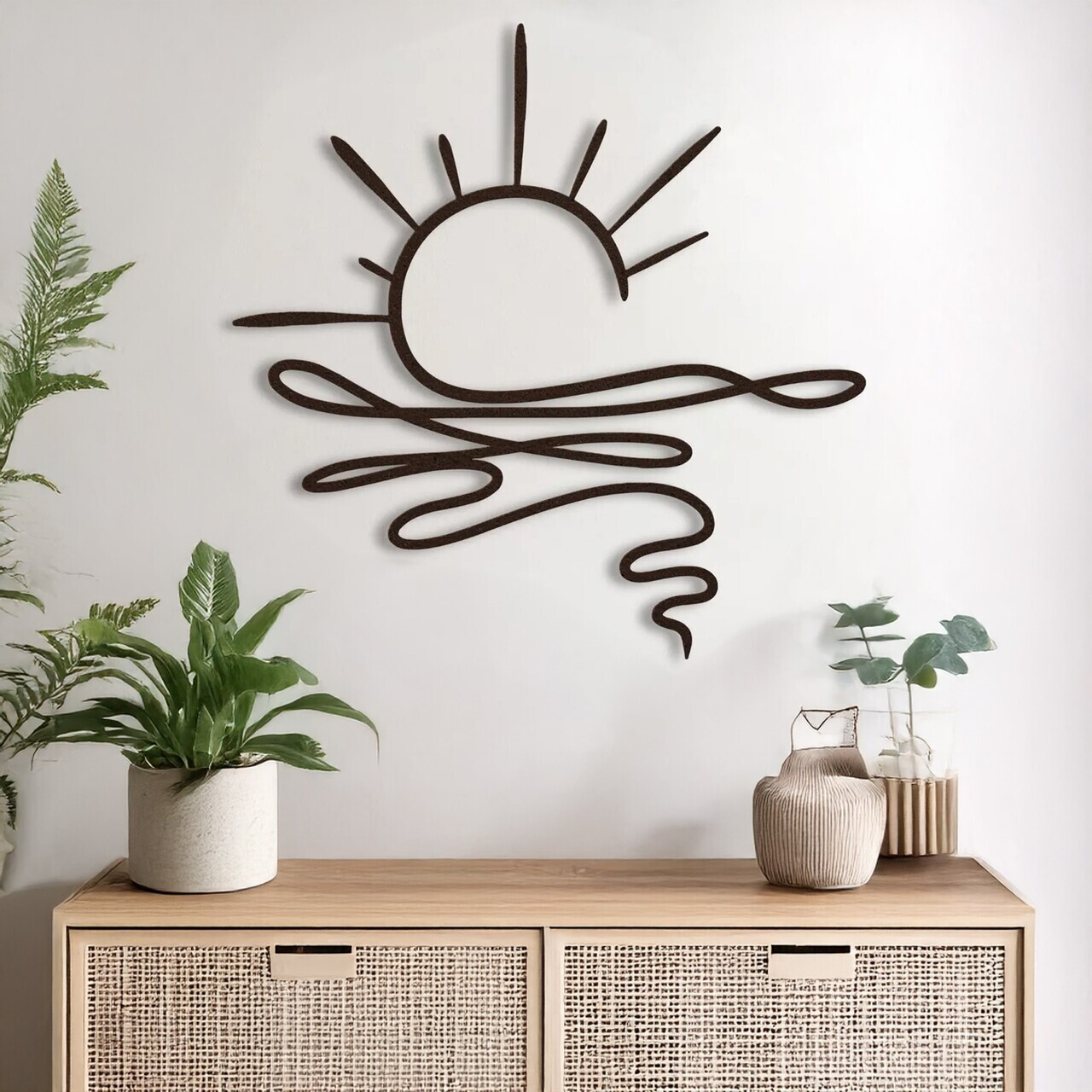 Decoratiune de perete, DCV-1051-MT, Dimensiune: 60 x 60 cm, Negru — imaginea 3