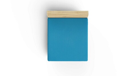 Cearceaf cu elastic pat dublu super king (it) (es), sax blue, patik, bumbac