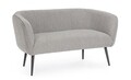 Canapea 2 locuri Avril, Bizzotto, 126 x 70 x 68 cm, otel/poliester Boucle, gri