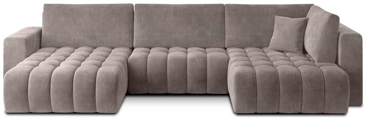 Coltar extensibil stanga 6 locuri ELTAP, LT-18SO, Bonito, 350x175x92 cm, lemn/poliester, bej inchis - 1 | YEO