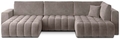 Coltar extensibil stanga 6 locuri ELTAP, LT-18SO, Bonito, 350x175x92 cm, lemn/poliester, bej inchis