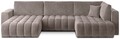 Coltar extensibil stanga 6 locuri ELTAP, LT-18SO, Bonito, 350x175x92 cm, lemn/poliester, bej inchis