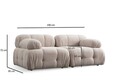 Coltar, Atelier del Sofa, 560ARE1254, Cadru: Lemn de fag/PAL, Crem