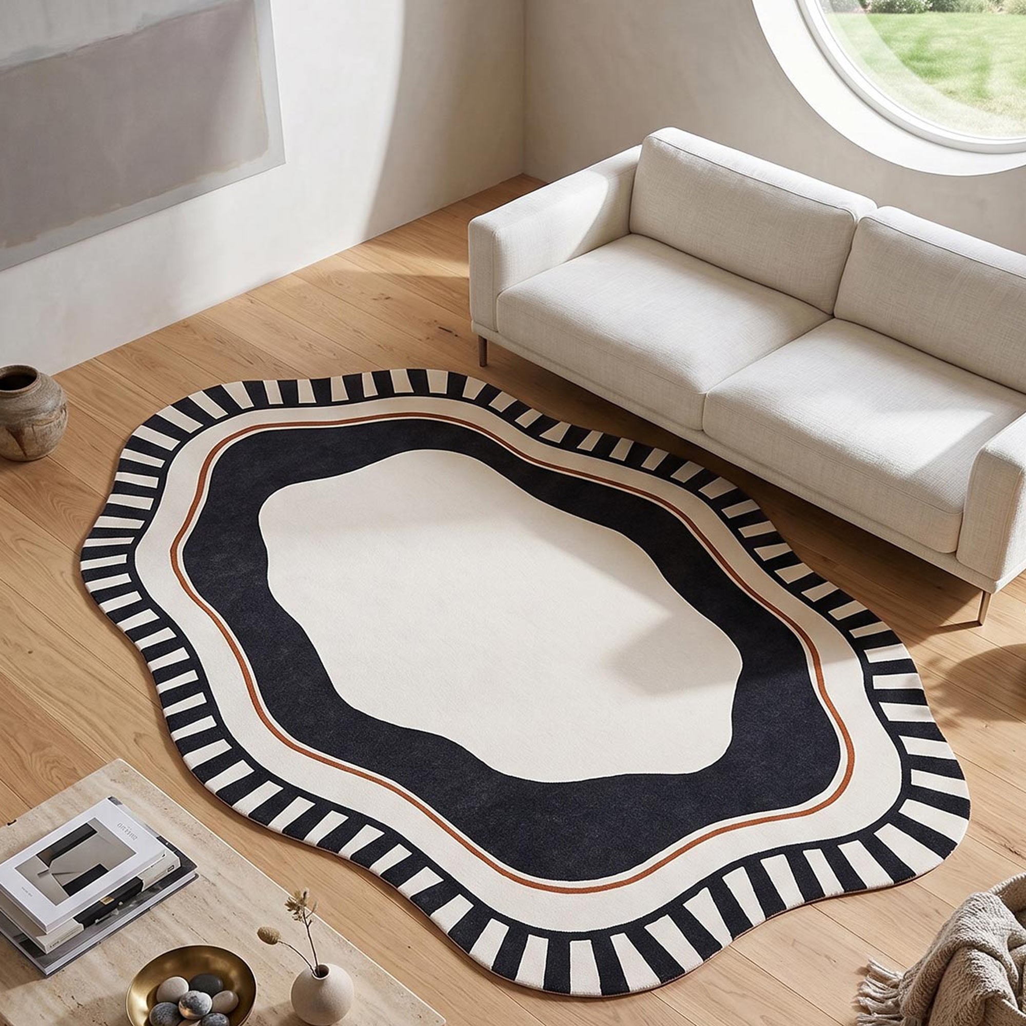 Covor, Fr409, 50x80 cm, Negru