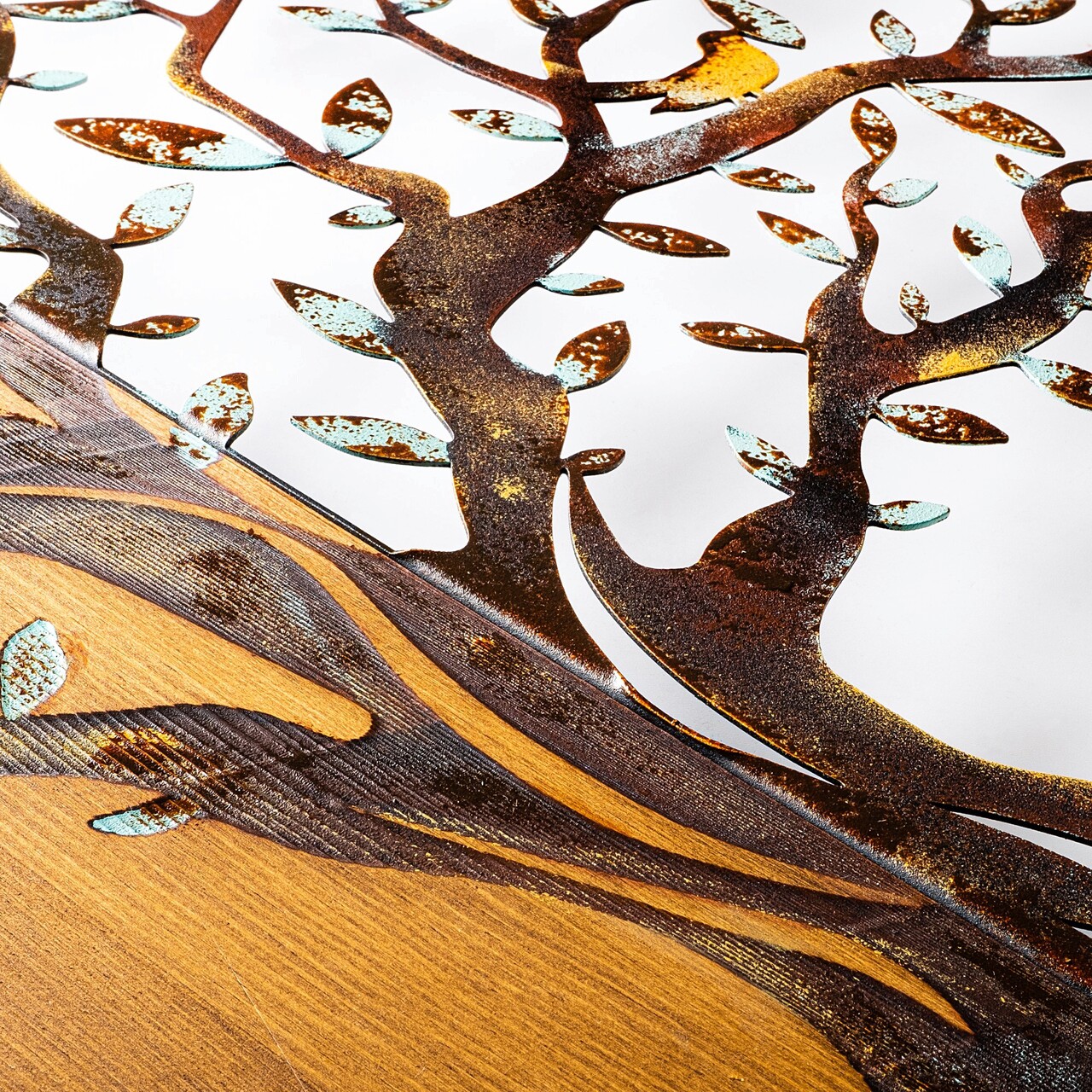 Decoratiune de perete, Tree And Birds, Lățime: 92 cm Înălțime: 71 cm Adâncime: 3 cm, Multicolor - view 5