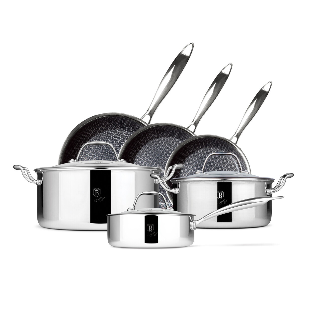 Set pentru gatit Berlinger Haus, Eternal, 9 piese, inox, argintiu - imagine 2