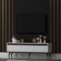 Comoda TV, Odessa, Century, 150x30x45 cm, PAL, Alb