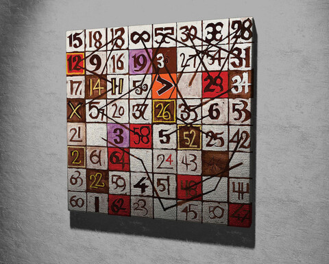 Tablou decorativ, kc289, canvas, lemn, multicolor