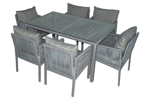 Set mobilier de gradina, Jumilla, Otto 6, Gri deschis Jumilla