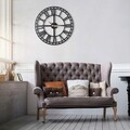 Ceas de perete, Classic, Metal, Dimensiune: 50 x 50 cm, Negru