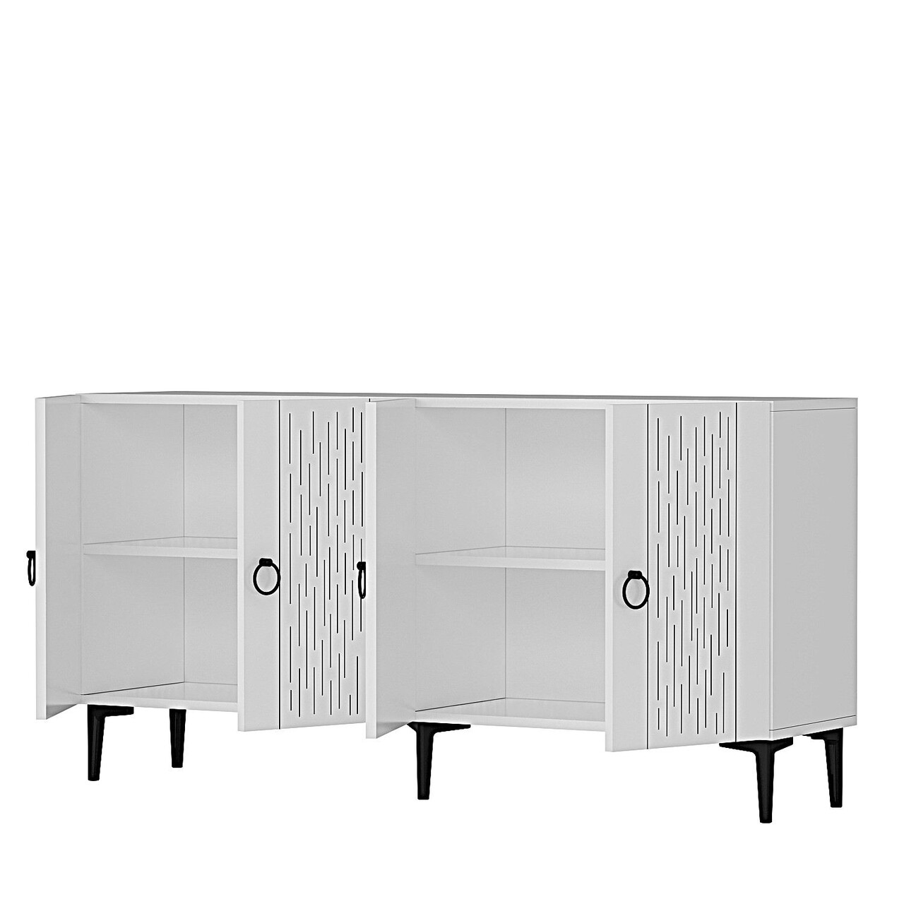 Consola, Hanah Home, Rain 150, 150x75x32 cm, PAL , Alb - view 5