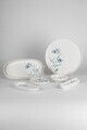 Set de mic dejun, Hermia, 208PEK1125, Portelan, Platou cu măsline: 25 cm (2 bucăți), Alb / Albastru / Verde