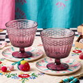 Set cupe de inghetata din sticla, Hermia, 666HAC2127, Sticla, Bordo