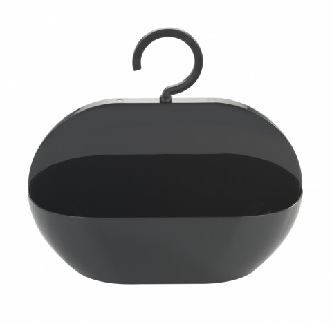 Suport accesorii pentru dus Cocktail, Wenko, 7 x 26 cm, polistiren/ABS, negru