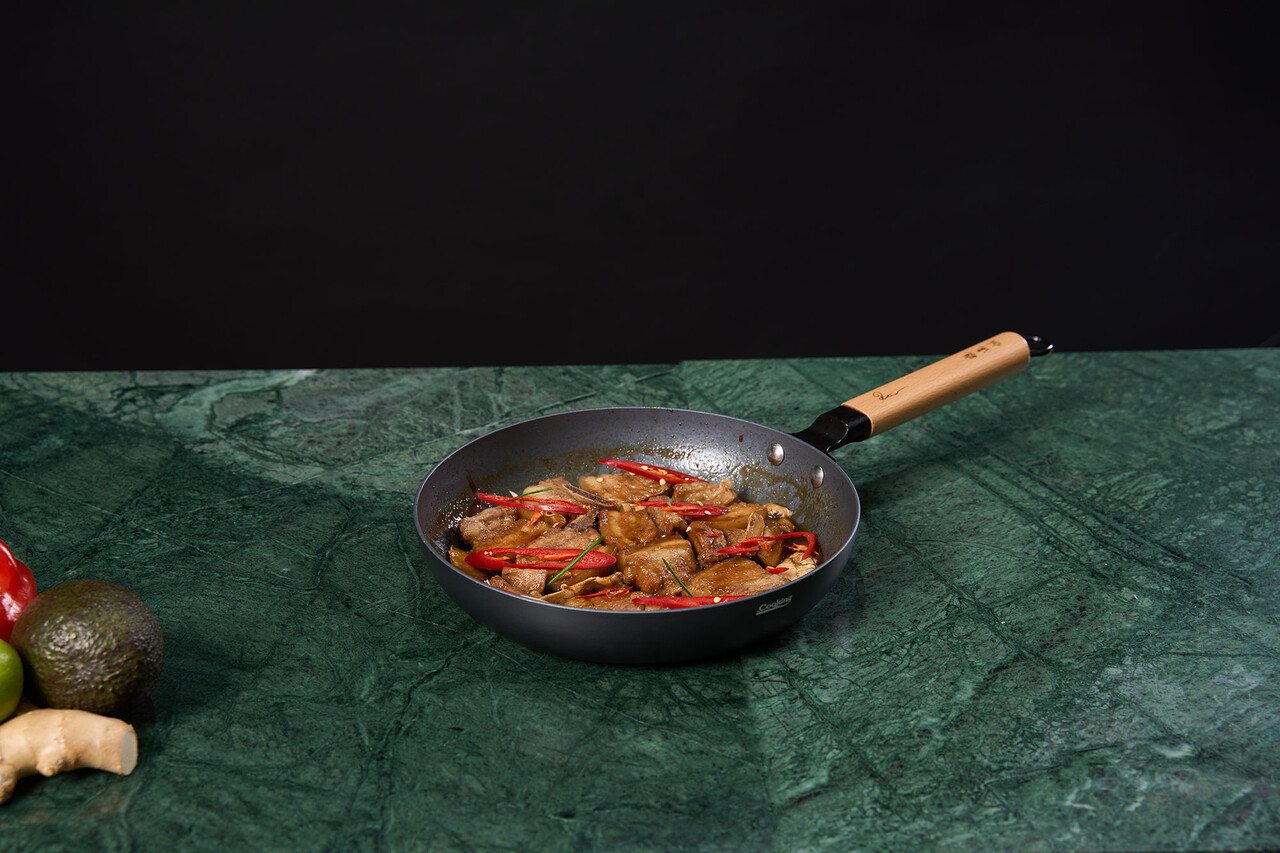 Tigaie Samurai Gourmet by Rikito Watanabe si Cooking by Heinner, 26x5 cm, aluminiu, negru/natur - imagine 6