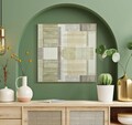 Tablou decorativ Lines With Frame -H, Mauro Ferretti, 60x60 cm, canvas/lemn de pin/plastic, multicolor
