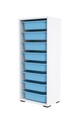 Dulap multifunctional, Estella, Cara 8N, Alb/Albastru