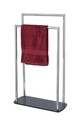 Suport pentru prosoape Ravina, Wenko, 48x20x80 cm, inox/sticla temperata, argintiu/negru