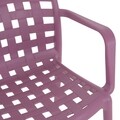 Scaun cu brate suprapozabil, Amir, 58 x 57 x 82 cm, plastic, mov
